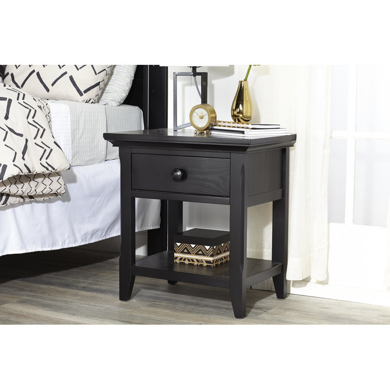 Lark Manor™ Bedroom Mid Century Modern Nightstand Bed Side Table Solid ...